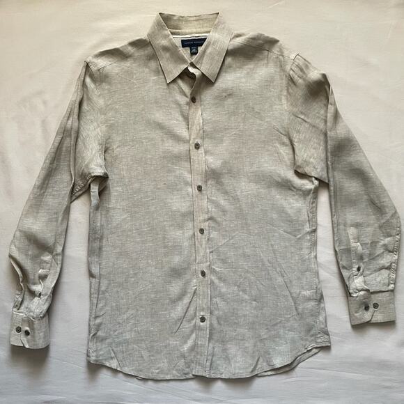Banana Republic Men's Casual Button Down Shirt - Light Gray - Picture 1 of 7